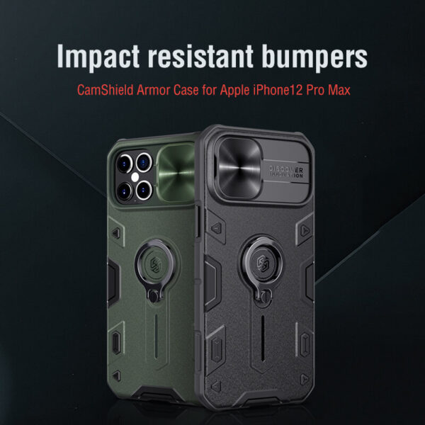 گارد محافظ ضد ضربه نیلکین Apple iPhone 12 Pro Max Nillkin CamShield Armor
