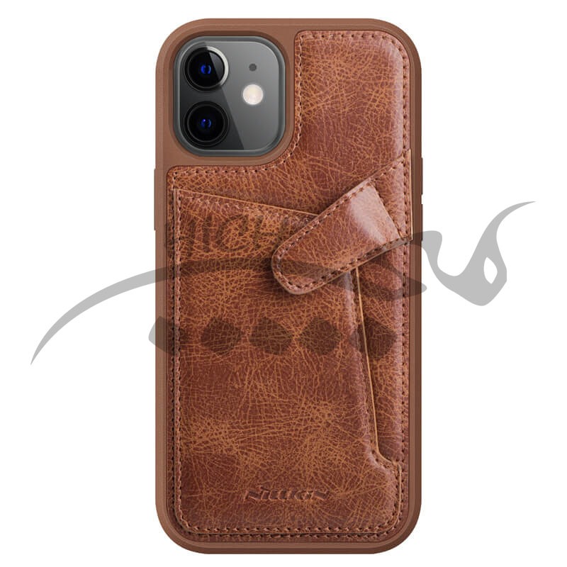 قاب چرمی نیلکین آیفون Apple Iphone 12 Mini Nillkin Aoge Leather Cover Case 3579